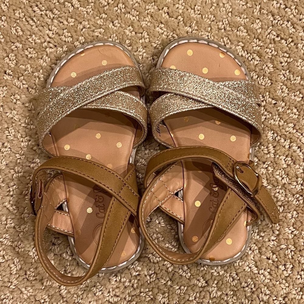 Cat & Jack girls sparkly sandals size 5